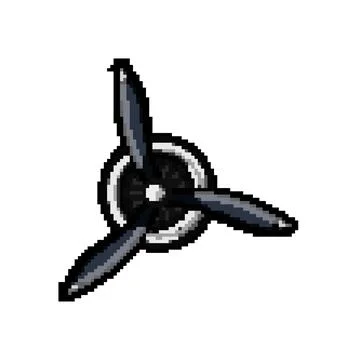 Logo propeller pixel art vector illustration Stock Illustration