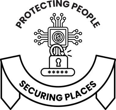 A logo for protecting people and securing places Stock Illustration