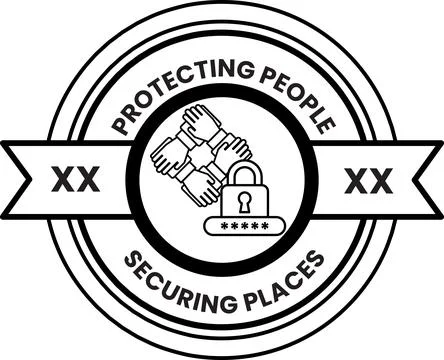 A logo for protecting people and securing places Stock Illustration