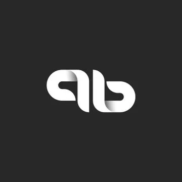 Logo qb letters combination, two initials q and b emblem mockup, 96 number sy Stock Illustration