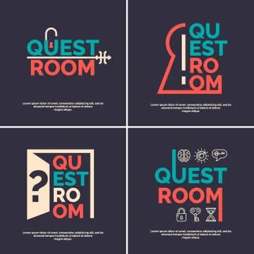 The logo for the quest room. Stock Illustration