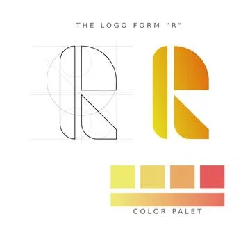 Logo R Gradient Illustrazione stock