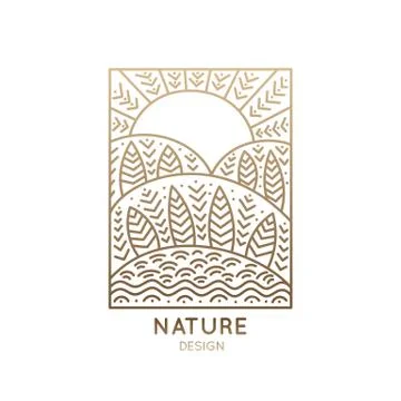 Logo rectangular nature Stock Illustration
