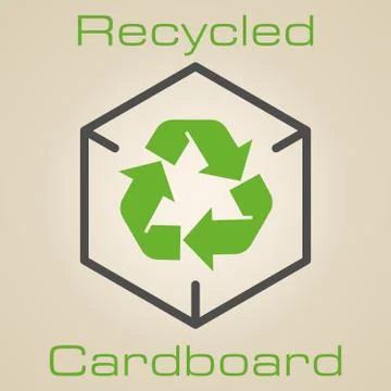 Logo recycled cardboard Stock Illustration