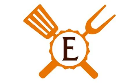 Logo Restaurant Letter E Stock-Illustration
