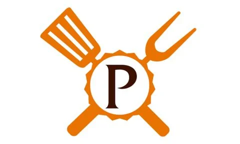 Logo Restaurant Letter P Illustration
