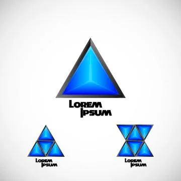 Logo rhombus set Stock Illustration