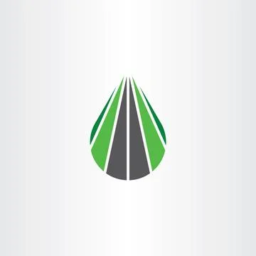 Logo road highway path icon symbol vector element Illustrazione stock