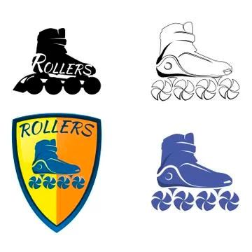 Logo roller skating. vector illustration Stock Illustration