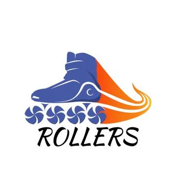 Logo roller skating. vector illustration Stock Illustration