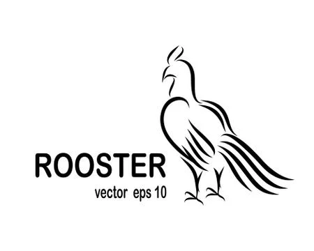 Logo of rooster that is standing eps 10 Stock Illustration