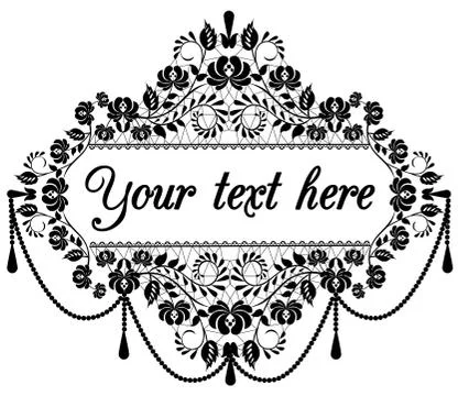 Logo with roses Stock Illustration