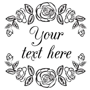 Logo with roses Stock Illustration
