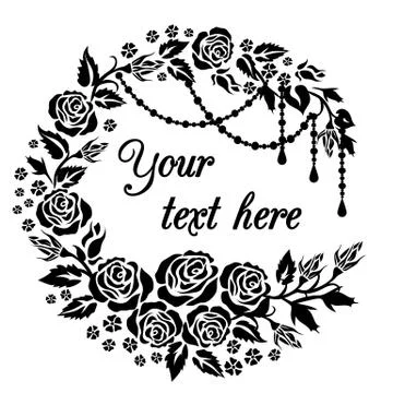 Logo with roses Stock Illustration