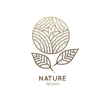 Logo round flower Stock Illustration
