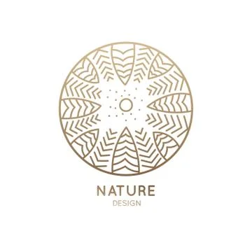 Logo round forest Stock Illustration