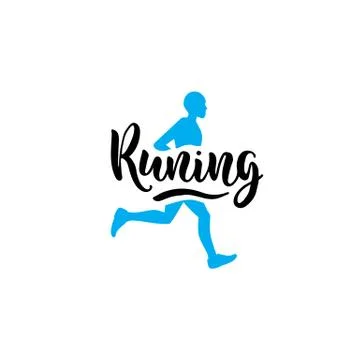 Logo running man Illustrazione stock