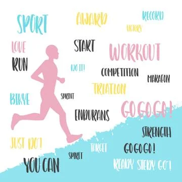 Logo running man Stock Illustration
