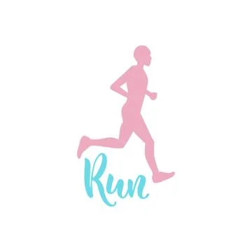 Logo running man Stock Illustration