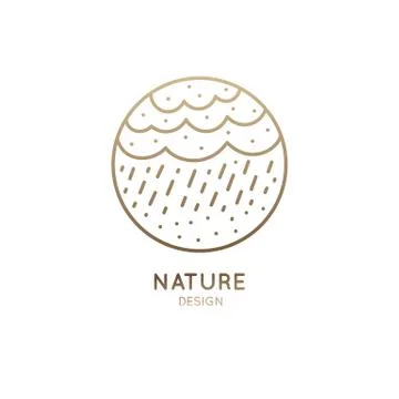 Logo runny clouds Stock Illustration