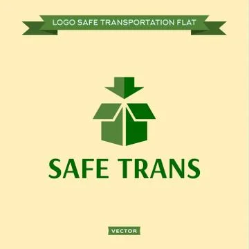 Logo, safe delivery, open box with an arrow vector logo, illustrations, icon Stock Illustration