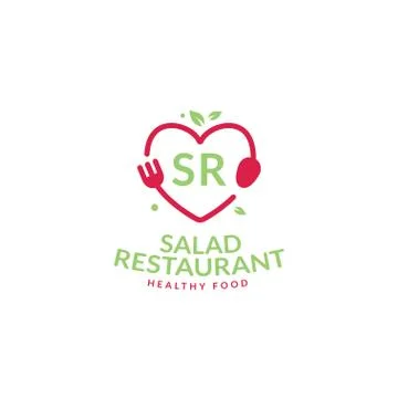 Logo Salad Restaurant vector icon Stock Illustration