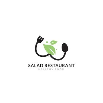 Logo Salad Restaurant vector icon Stock Illustration