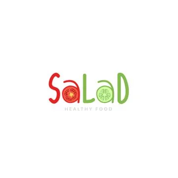 Logo Salad Restaurant vector icon Stock Illustration