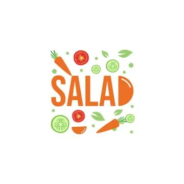 Logo Salad Restaurant vector icon Stock Illustration