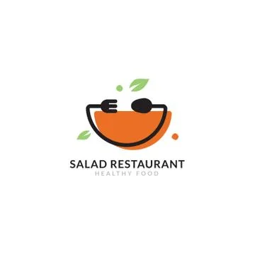 Logo Salad Restaurant vector icon Stock Illustration