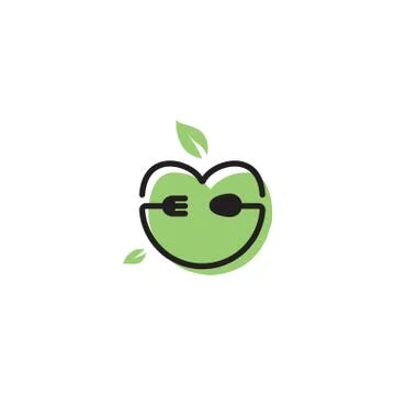 Logo Salad Restaurant vector icon Stock Illustration