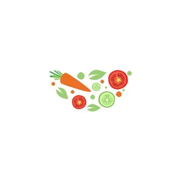 Logo Salad Restaurant vector icon Stock Illustration