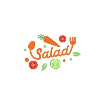 Logo Salad Restaurant vector icon Stock Illustration