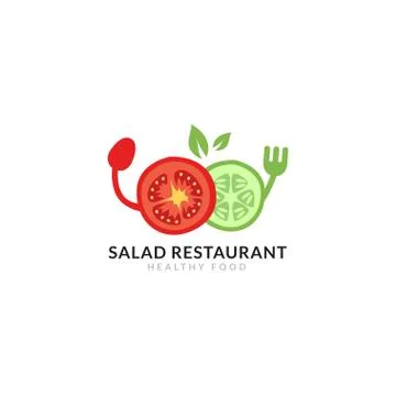 Logo Salad Restaurant vector icon Stock Illustration