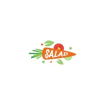 Logo Salad Restaurant vector icon Stock Illustration