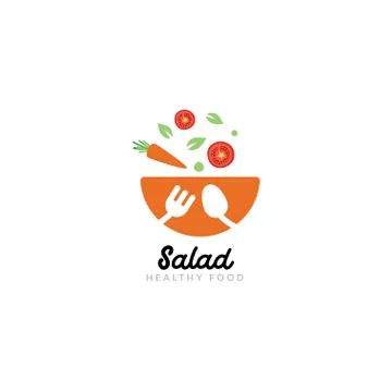 Logo Salad Restaurant vector icon Stock Illustration