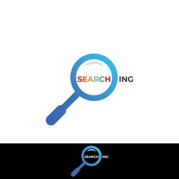 Logo search or discovery, logo search by combination, lab, moon, location, .. Stockillustratie