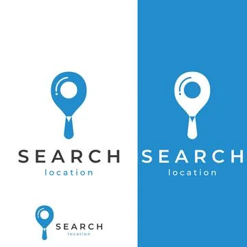 Logo search or discovery, logo search by combination, lab, moon, location, .. Ilustração Stock