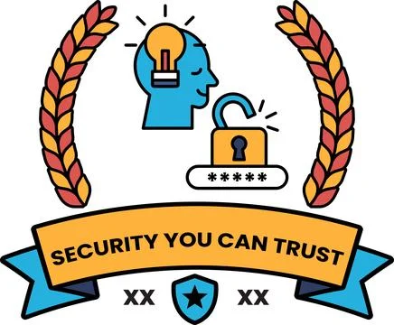 A logo for security you can trust Stock Illustration