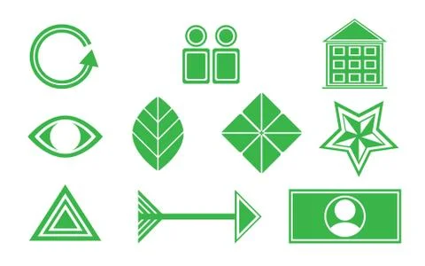 Logo set of graphic design elements Stock Illustration