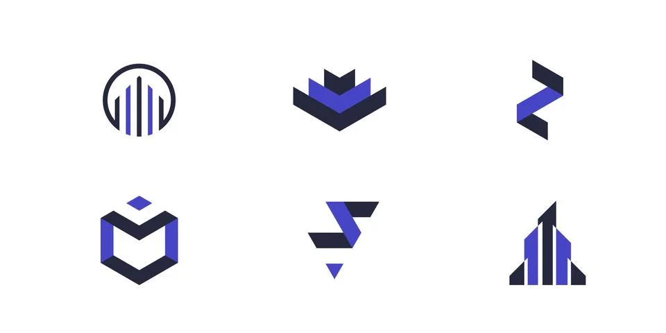 Logo set illustration, vector Stock Illustration