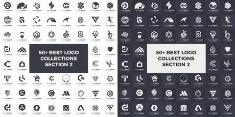Logo set modern and creative branding idea collection for business company. s Stock Illustration