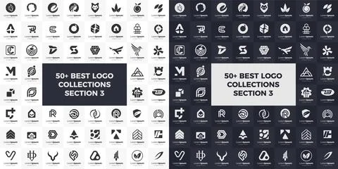 Logo set modern and creative branding idea collection for business company. s Stock Illustration