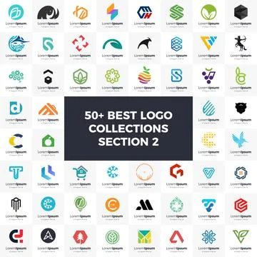 Logo set modern and creative branding idea collection for business company. s Stock Illustration