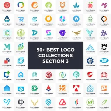 Logo set modern and creative branding idea collection for business company. s Stock Illustration