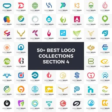 Logo set modern and creative branding idea collection for business company. s Stock Illustration