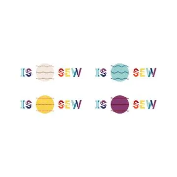 Logo for sewing in the form of a tangle of threads. Flat vector symbol EPS10 Illustrazione stock
