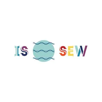 Logo for sewing in the form of a tangle of threads. Flat vector symbol EPS10 Illustrazione stock