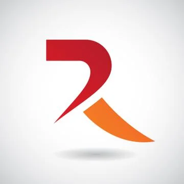 Logo Shape and Icon of Letter R, Vector Illustration Stock Illustration