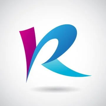 Logo Shape and Icon of Letter R, Vector Illustration Stock Illustration